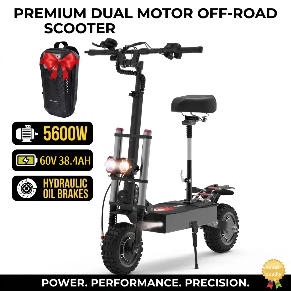 60V 5600W Dual Motor Electric Scooter - Electric Scooter for Adults, 5600W Dual