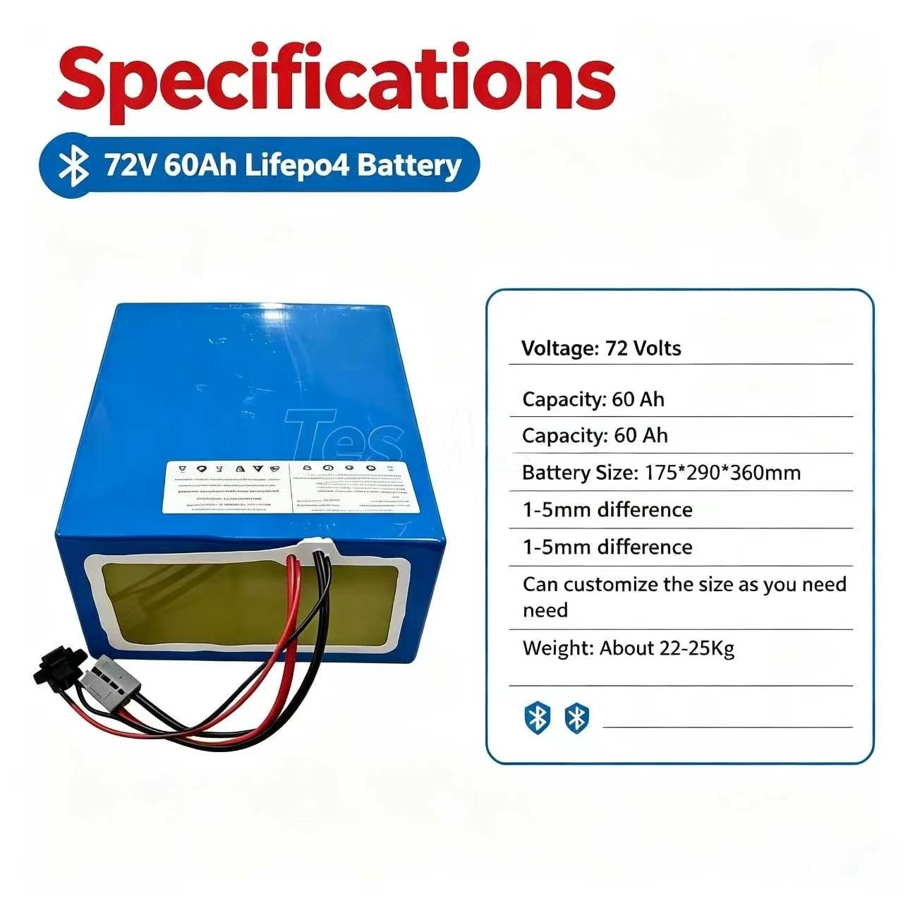 lithium 72V 60Ah lifepo4 batte - 72V 60Ah Lifepo4 Battery Pack recension och pris