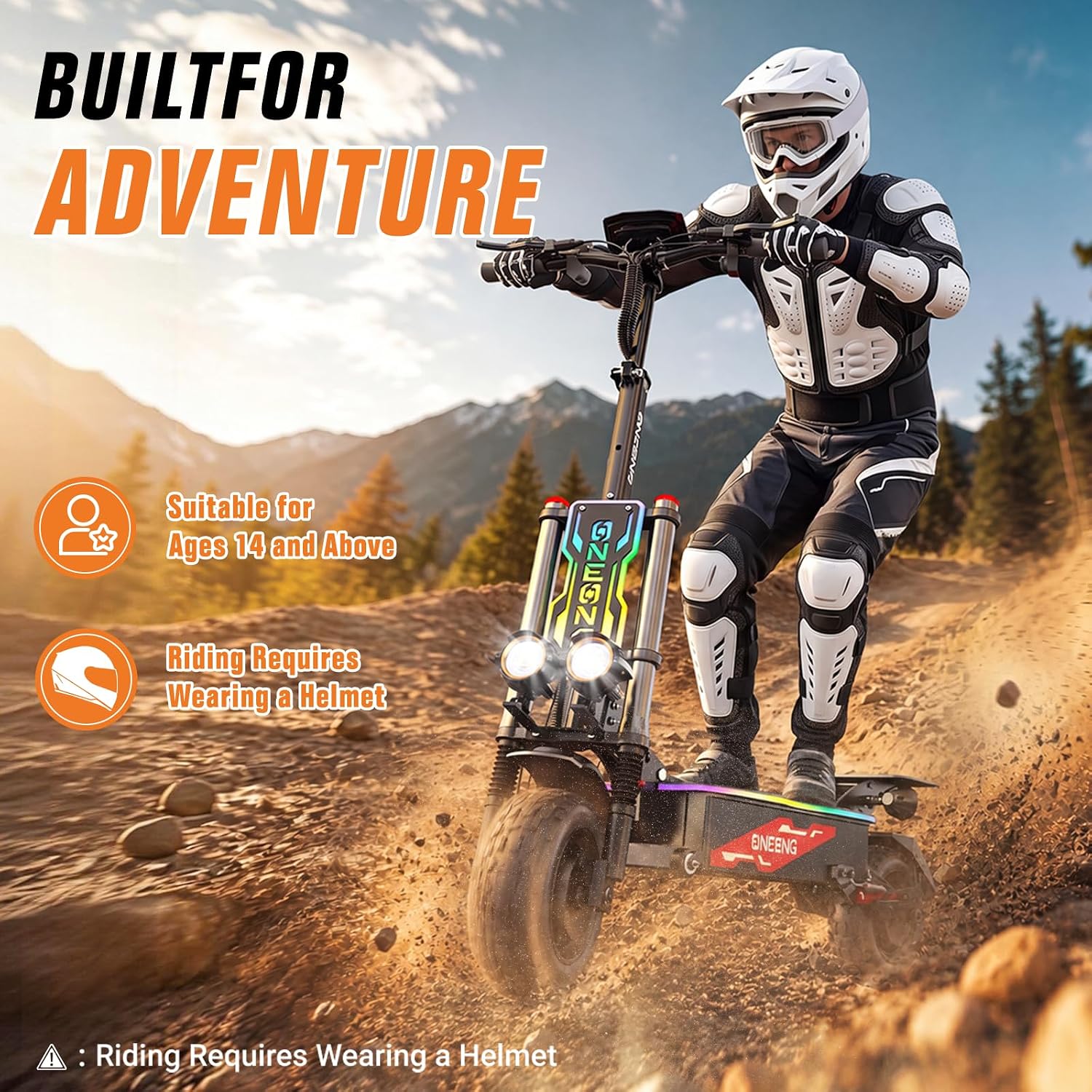 ONEONA GT8 Foldable Off Road E - 60V 5600W Dual Motor Electric Scooter recension och pris