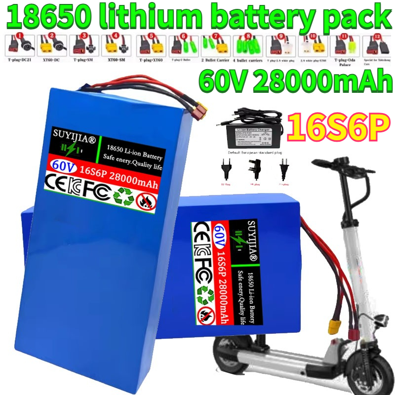 New 16S6P 60V 28Ah 18650 Lithi - 60V 30Ah Electric Scooter Battery recension och pris